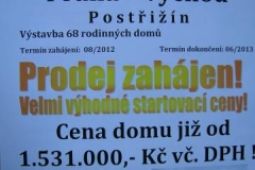 Prodej nového rodinného domu v Postřižíně